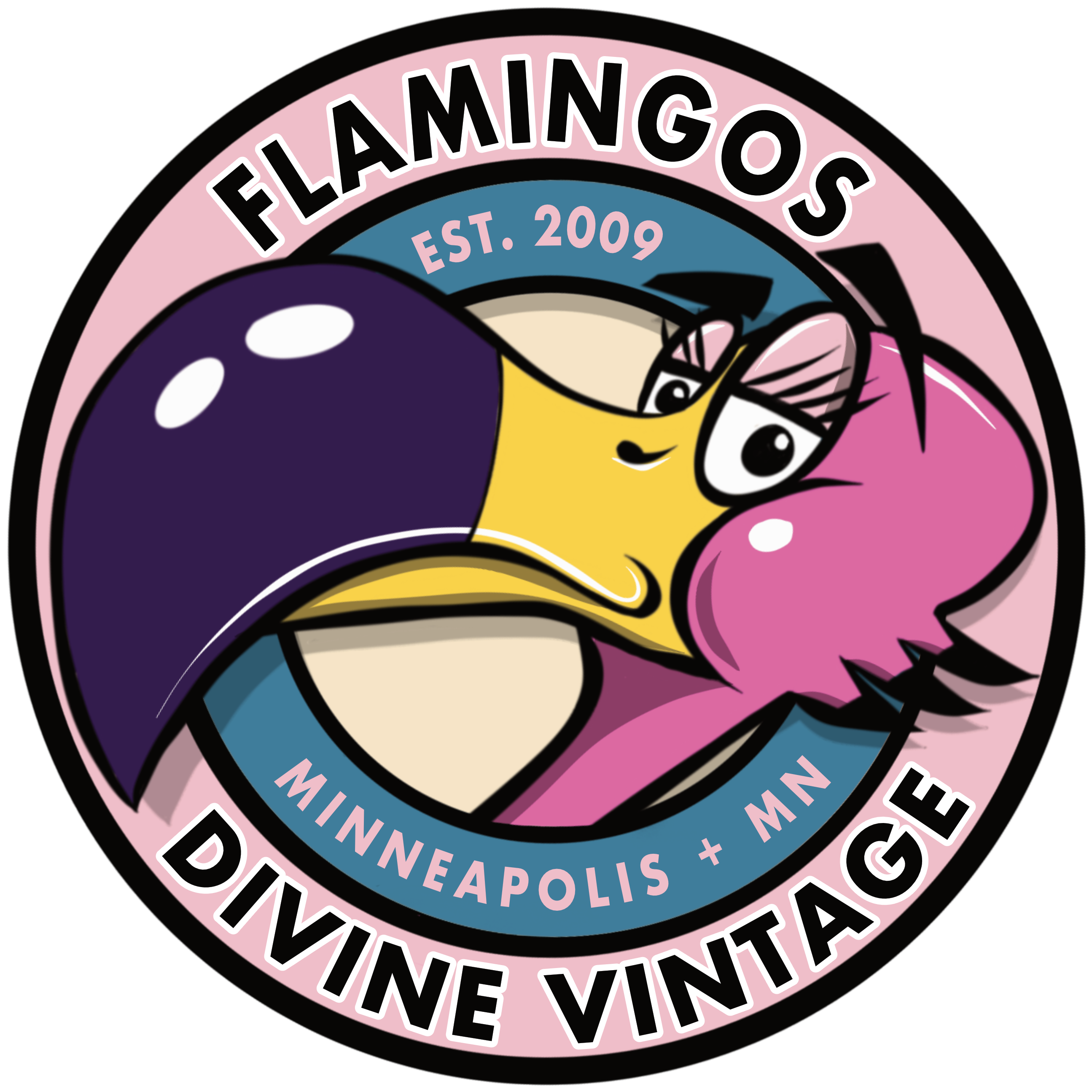 Flamingos Divine Vintage logo